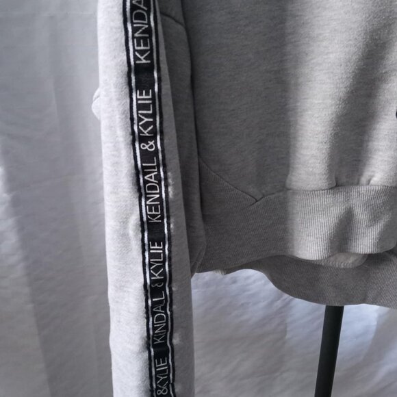 Kendall & Kylie Cropped Grey Hoodie - Picture 4 of 6